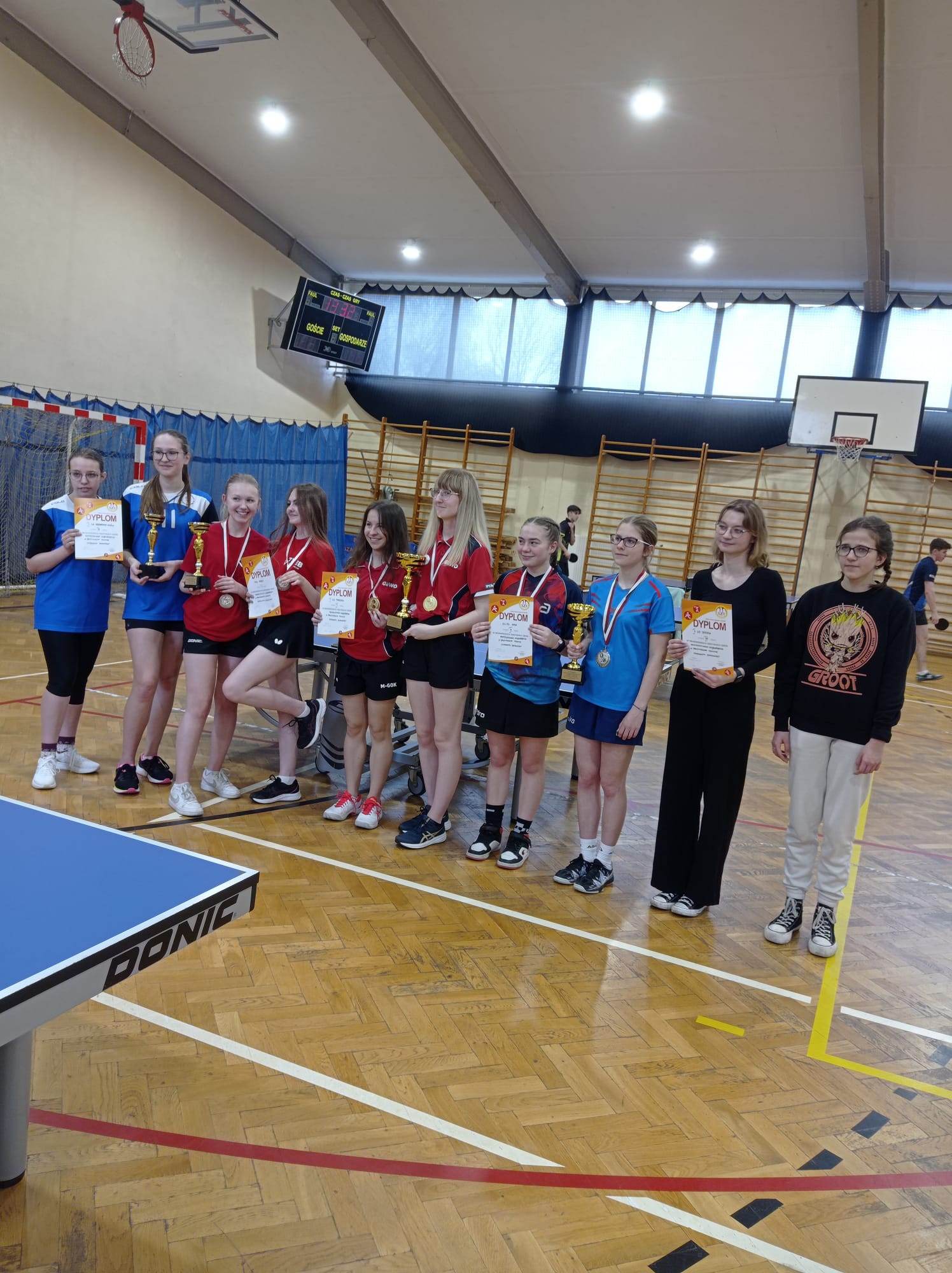 Finał Mistrzostw Województwa w drużynowym tenisie stołowym z udziałem uczniów I LO