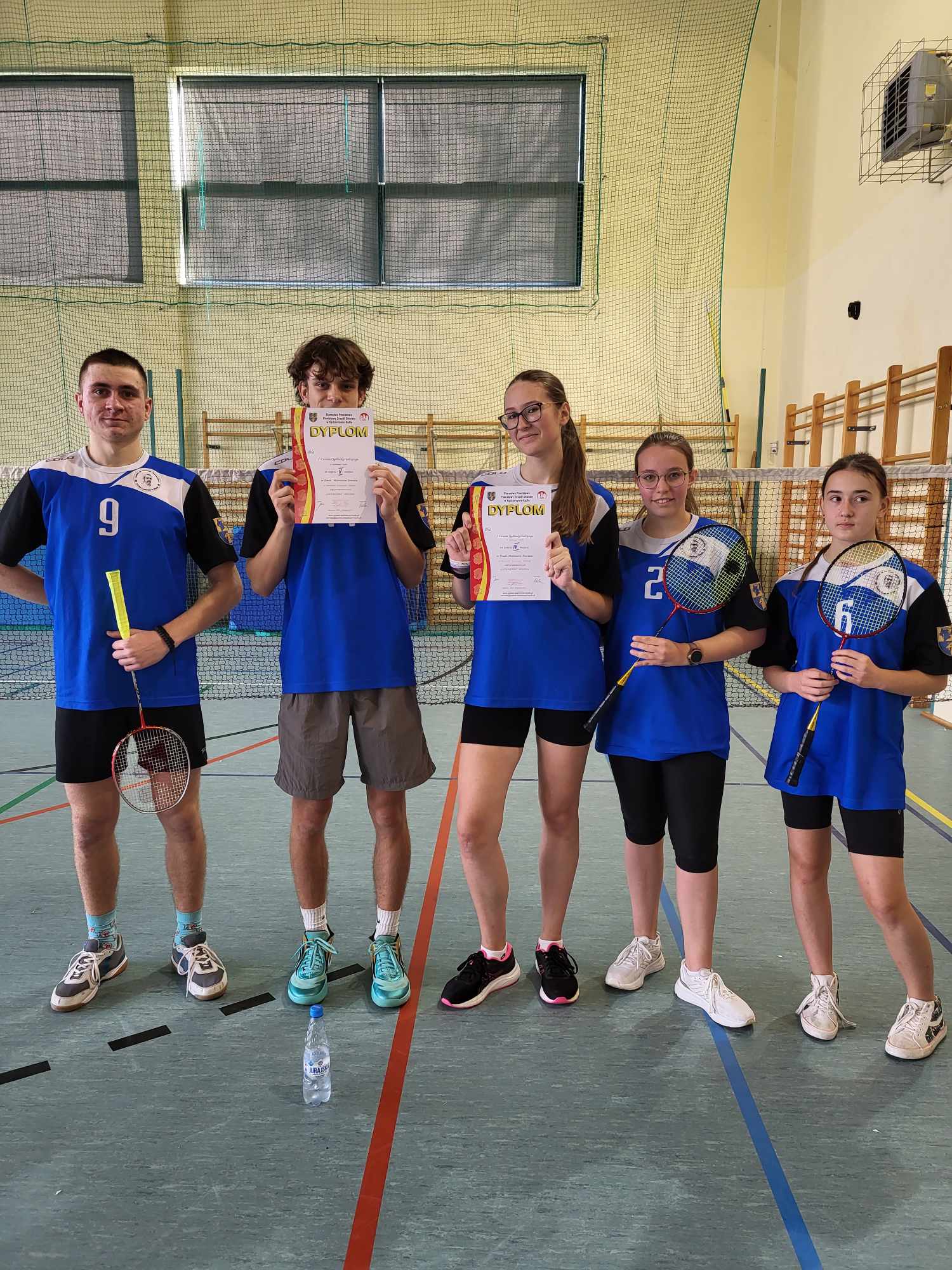 4. i 5. miejsce dla drużyn I LO  w zawodach w drużynowym badmintonie