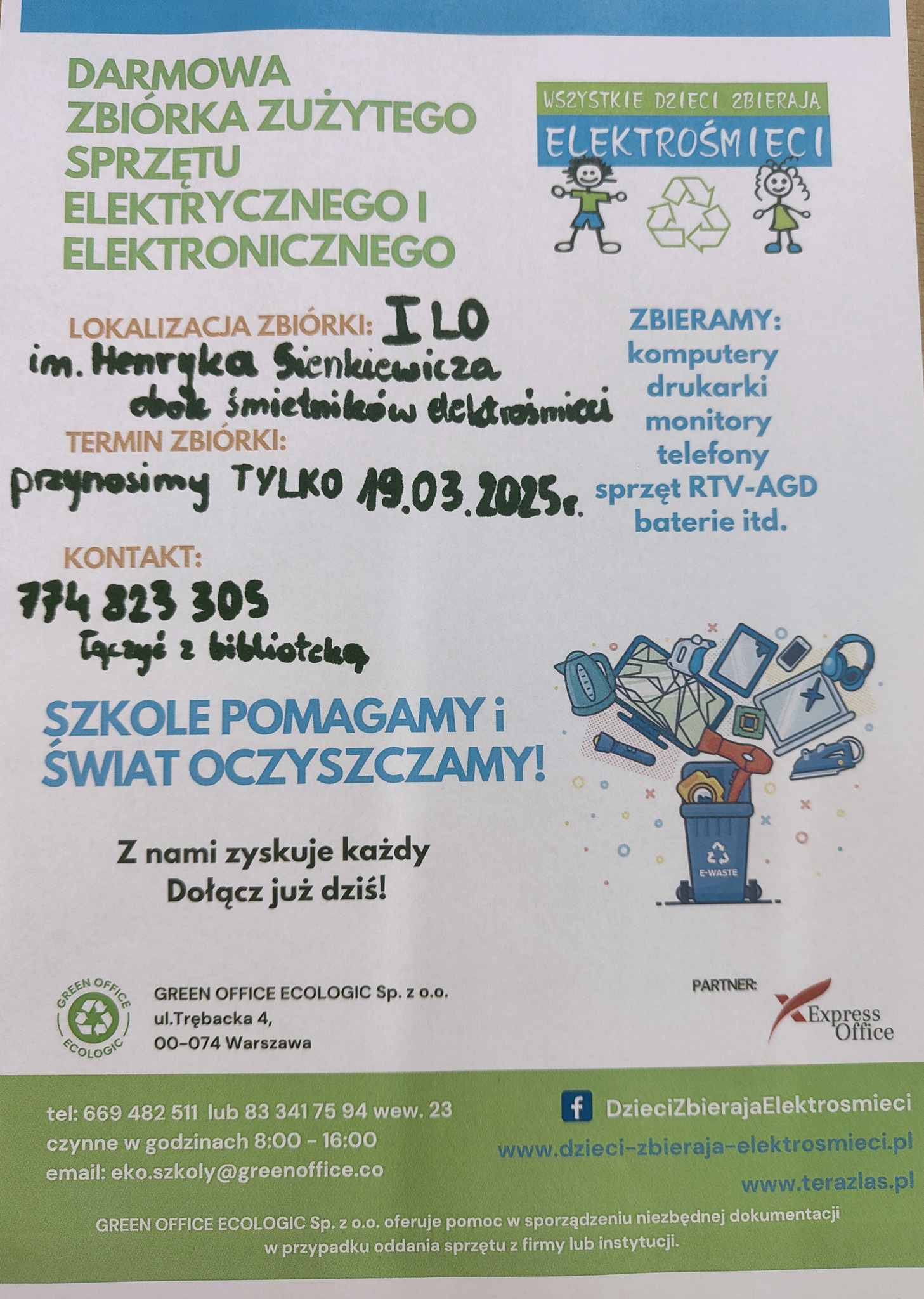 Wszystkie dzieci zbierają elektrośmieci