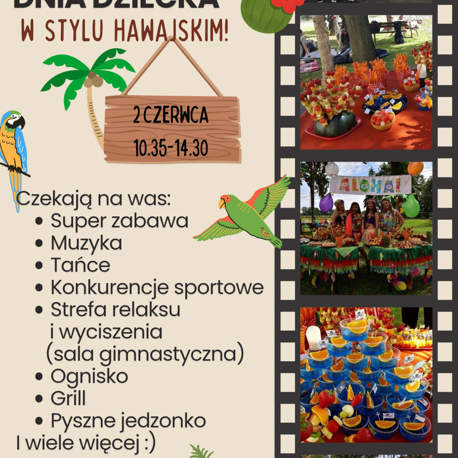Piknik z okazji Dnia dziecka w stylu hawajskim