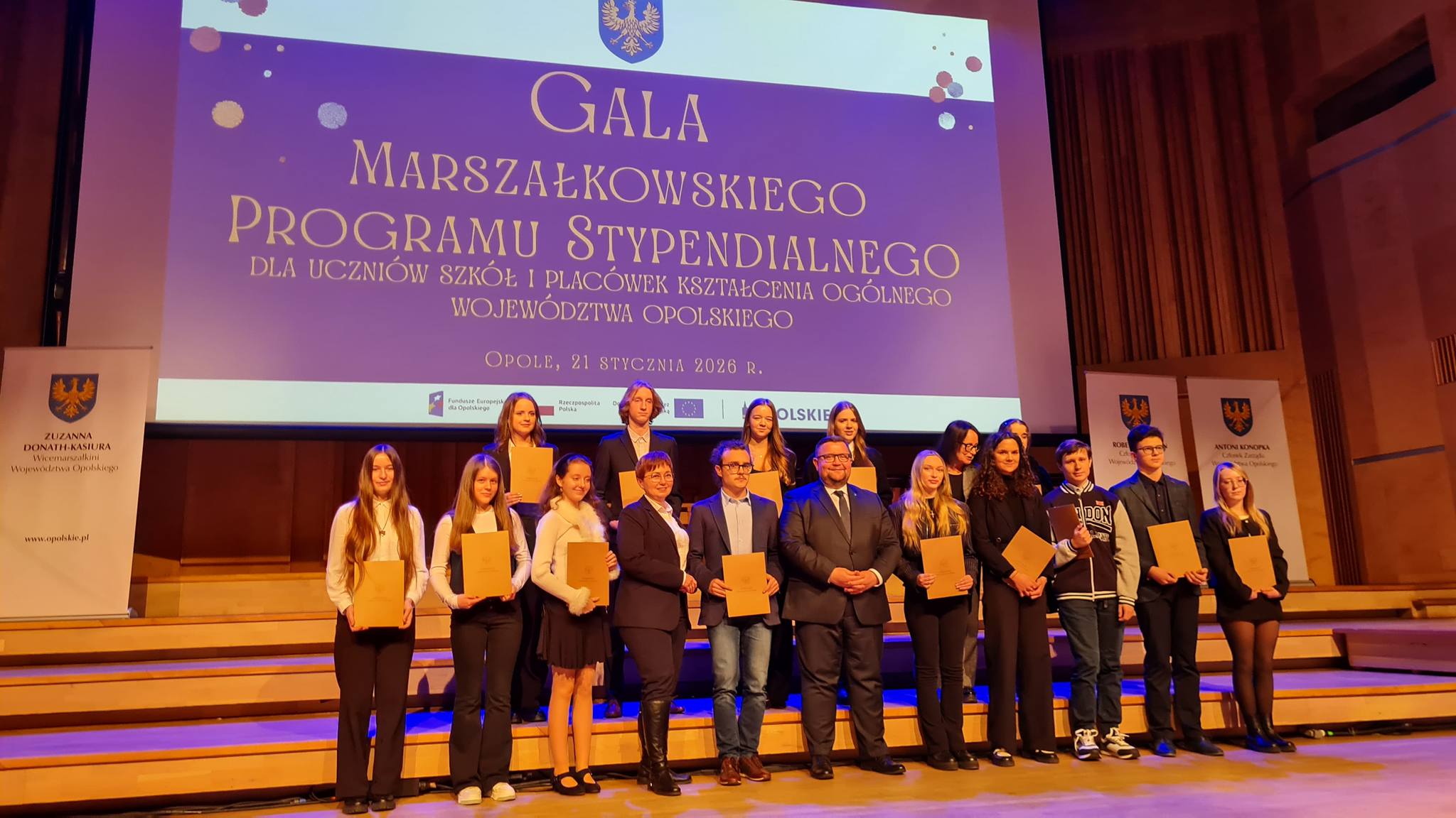 Stypendia Marszałka Województwa Opolskiego dla uczniów I LO – 21.01.2026